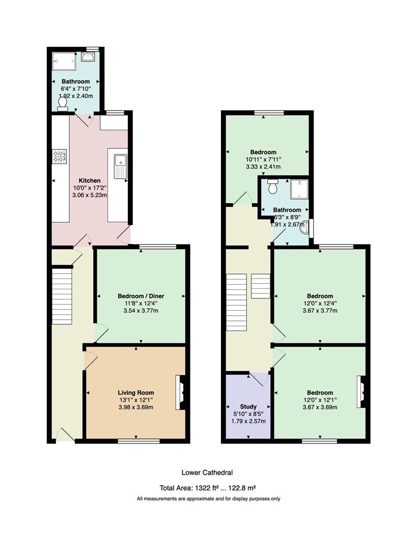 Floorplan for Lower Cathedral Road, Riverside